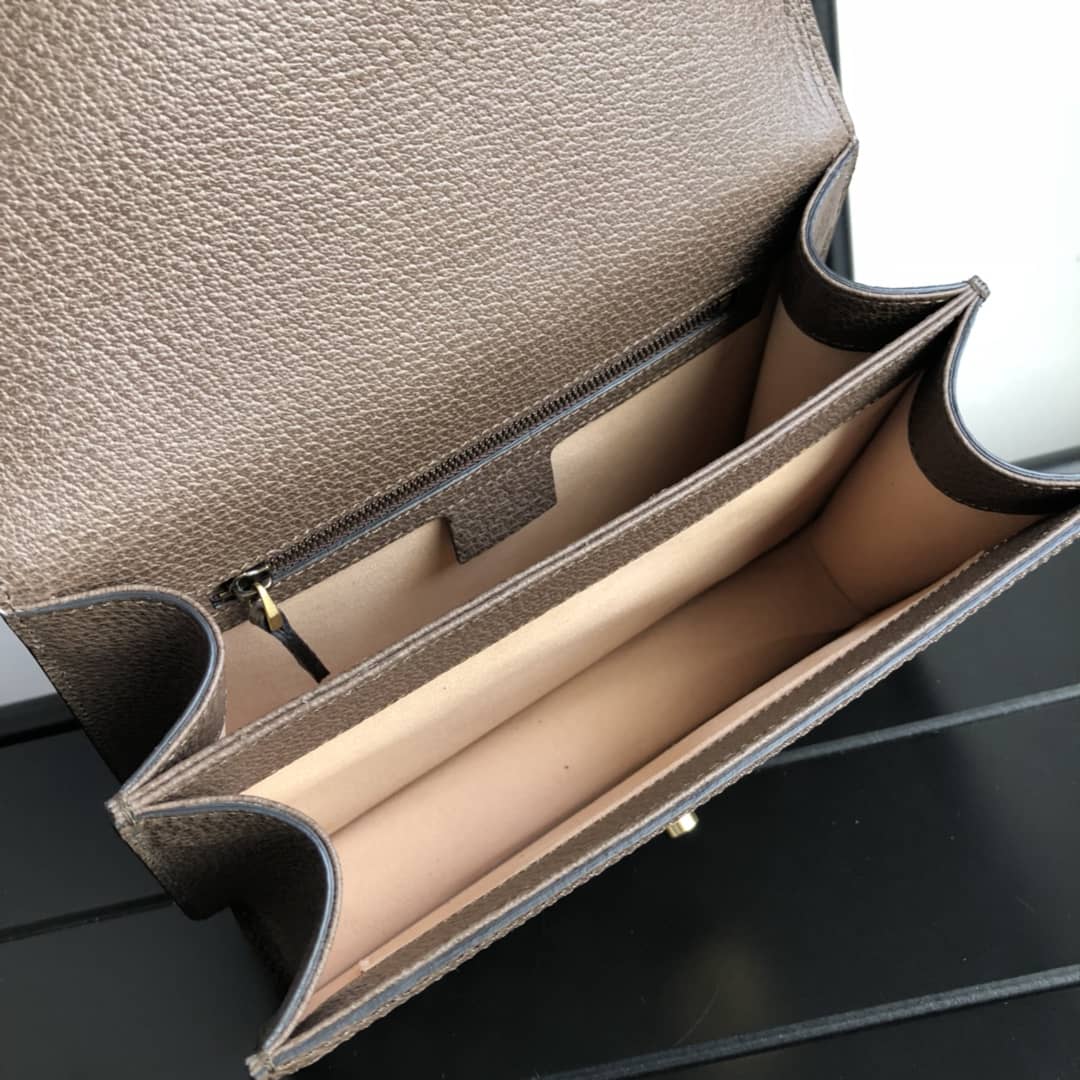 Gucci Ophidia Small Top Handle Bag Replica Brown 651055