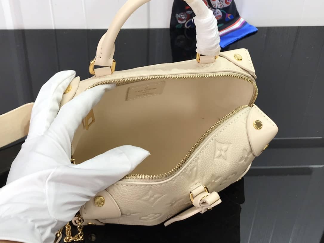 Best Replica Louis Vuitton Petite Malle Souple Monogram Replica Bag Beige M45571(ColaReps)