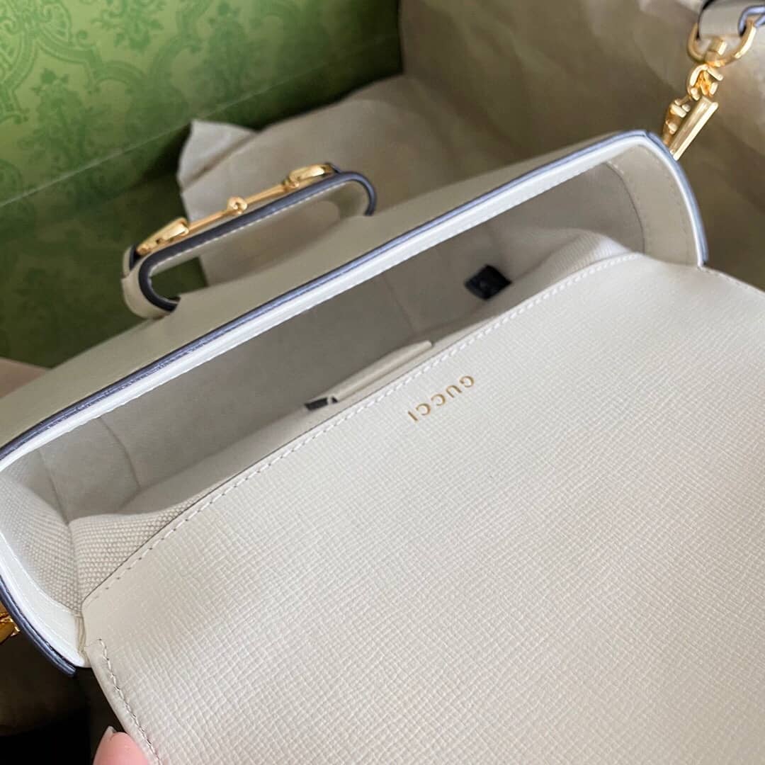 Gucci Horsebit 1955 Mini Bag Replica White 658574