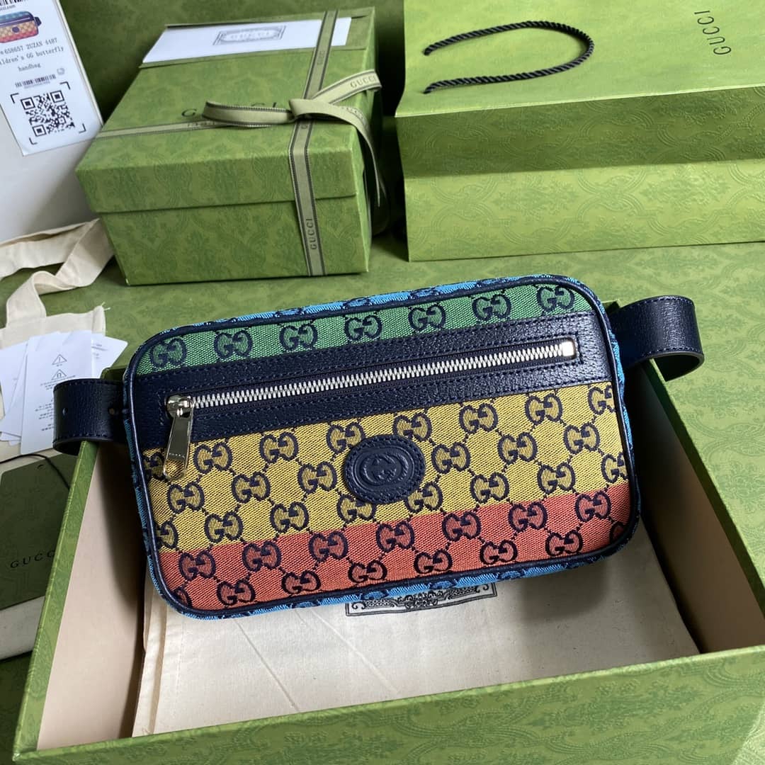 Gucci GG Multicolor Belt Bag Replica 658657