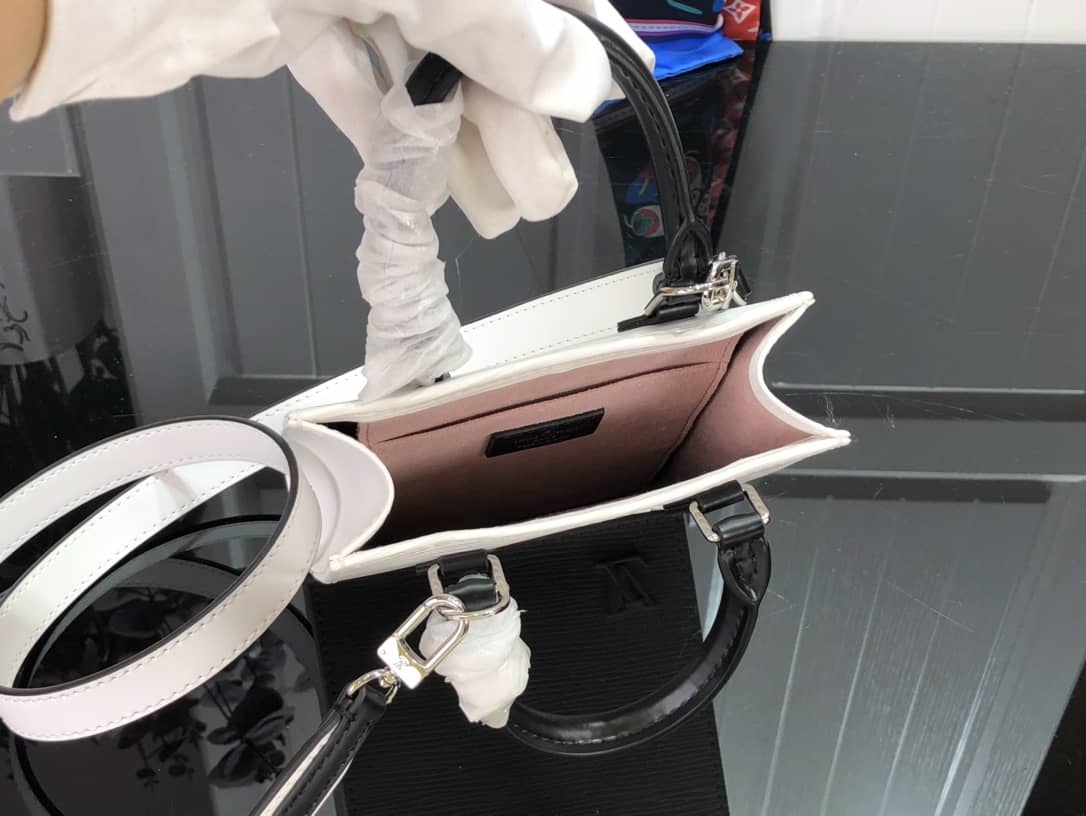 Louis Vuitton Petit Sac Plat Flat Shoulder Bag Replica White M80169