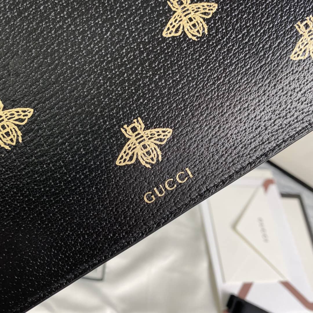 Gucci Mens Bee Star Leather Pouch Replica 495066