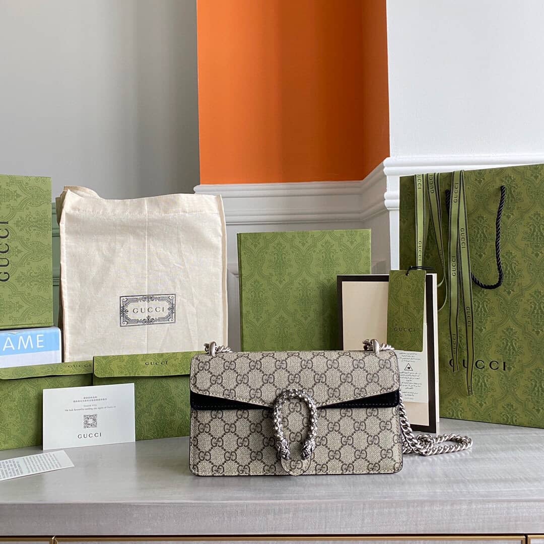 Gucci GG Dionysus Small Shoulder Bag Replica Black 499623