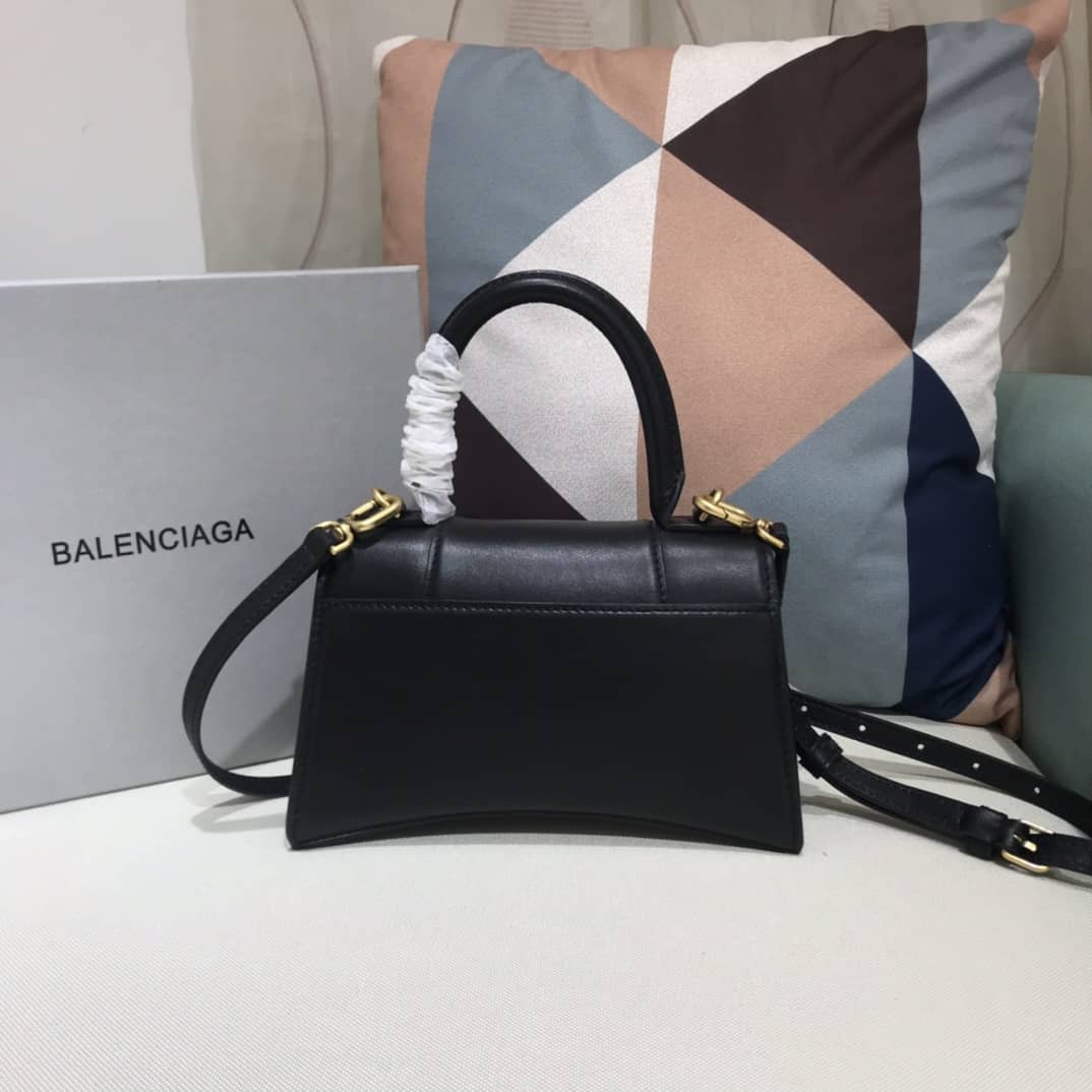 Balenciaga Hourglass Leather Top Handle Replica Bag