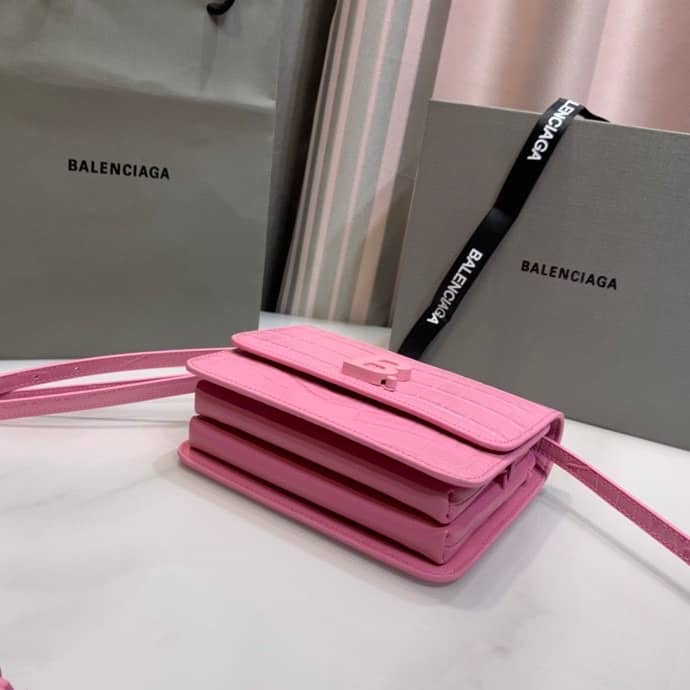 Balenciaga Crocodile Embossed Box Replica Shoulder Bag