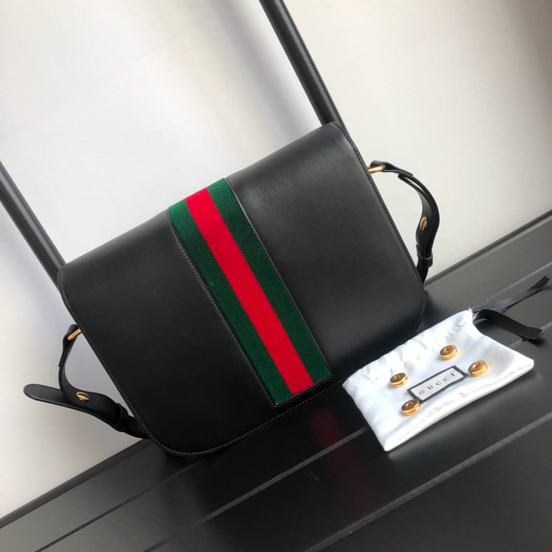 Gucci Horsebit 1955 Shoulder Bag Replica Black 602204