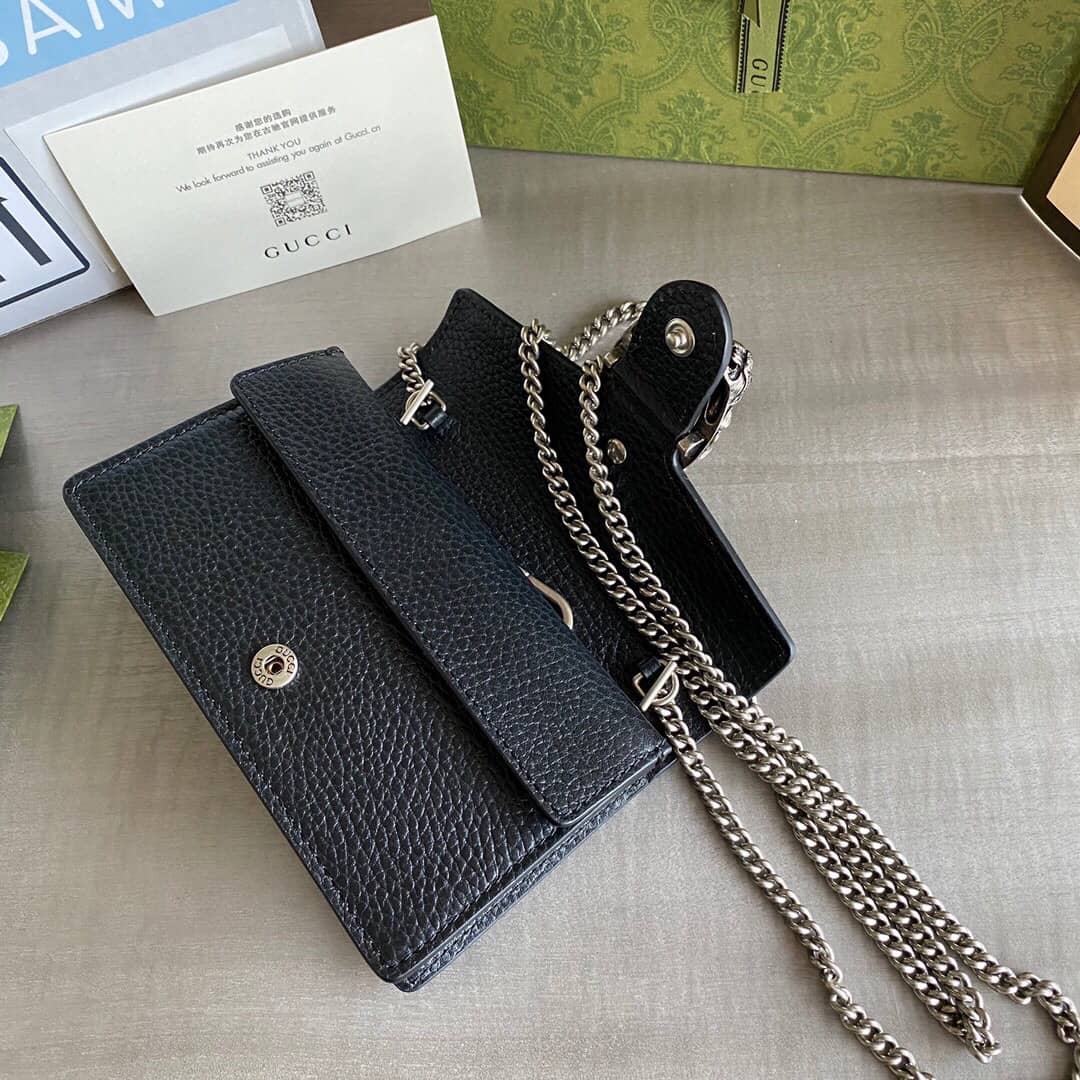 Gucci Dionysus GG Supreme Super Mini Bag Replica Black 476432
