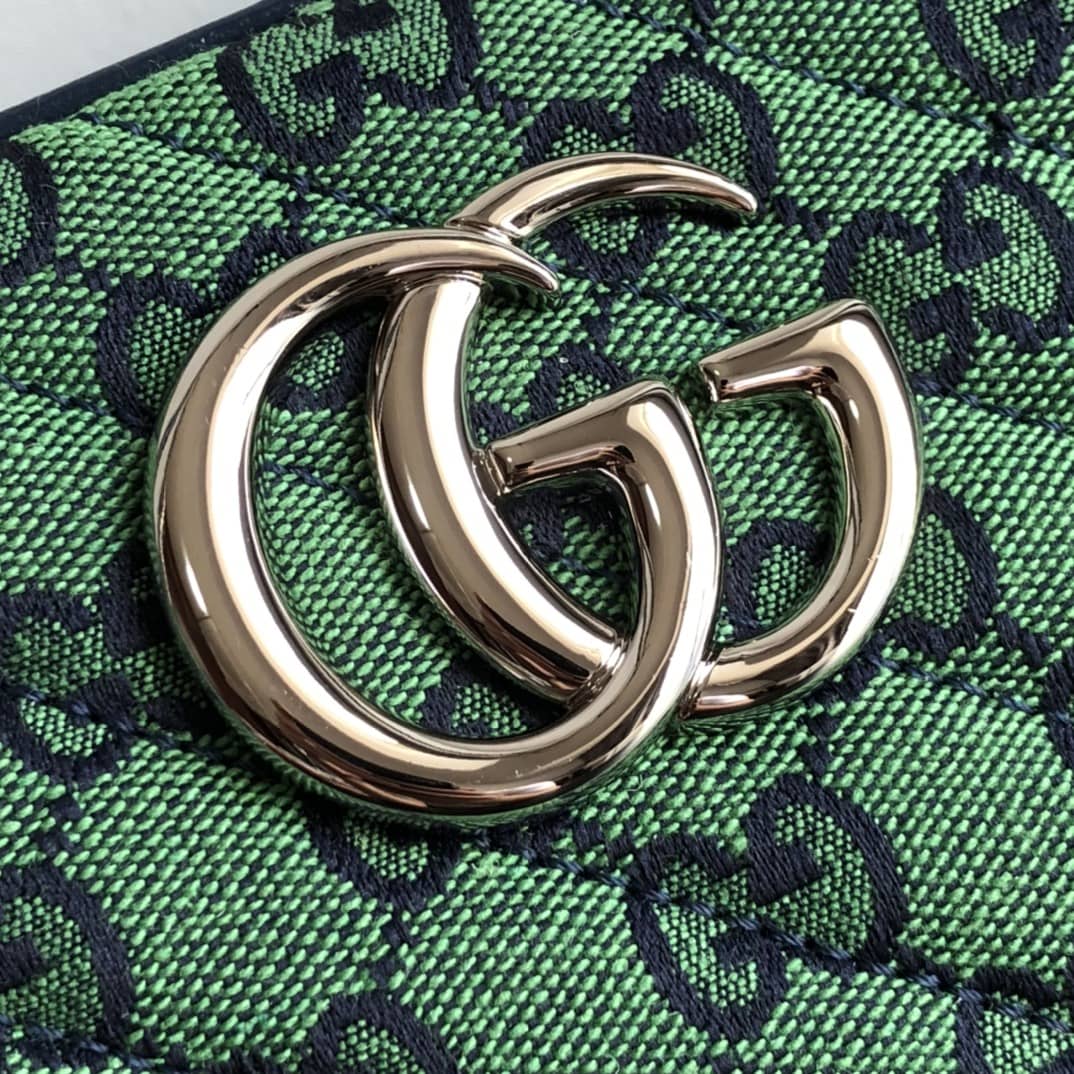 Gucci Handbag Dupes GG Marmont Small Shoulder Handbag Camera Bag Replica Green 447632