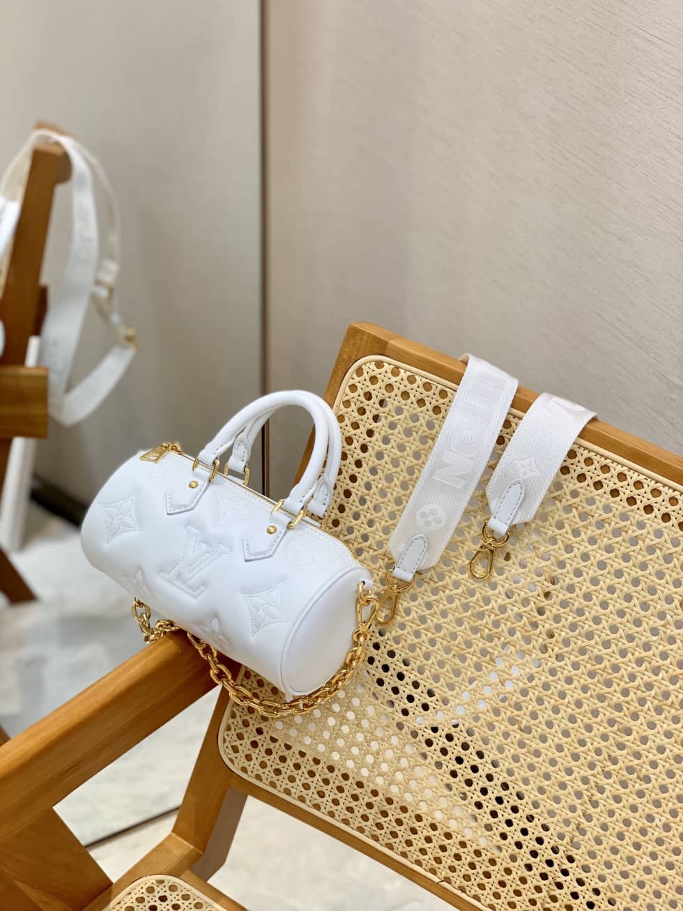 Louis Vuitton Papillon BB White M59826 Replica Shoulder Bag