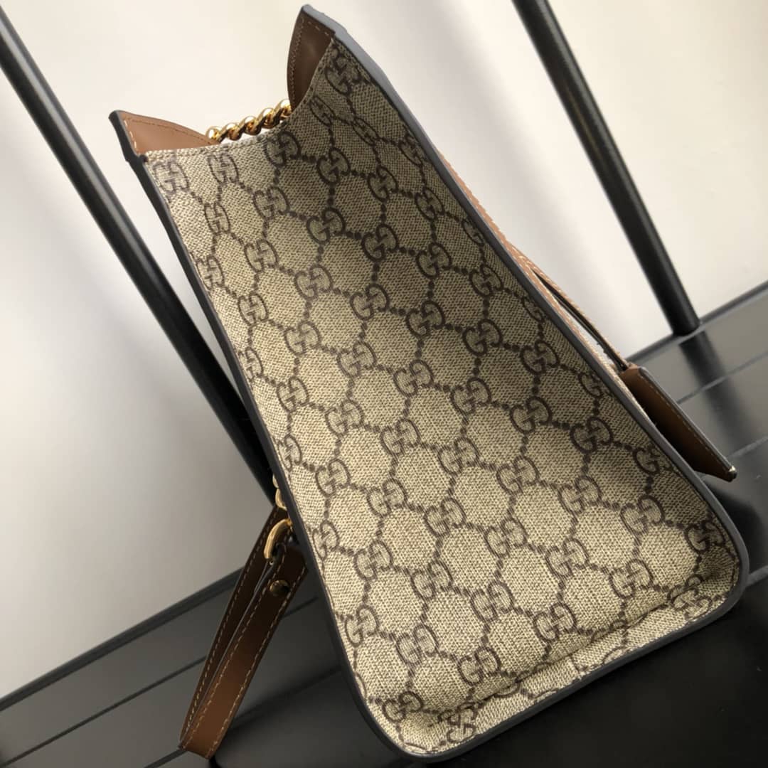 Gucci Padlock Medium GG Supreme Shoulder Bag Replica Brown 479197