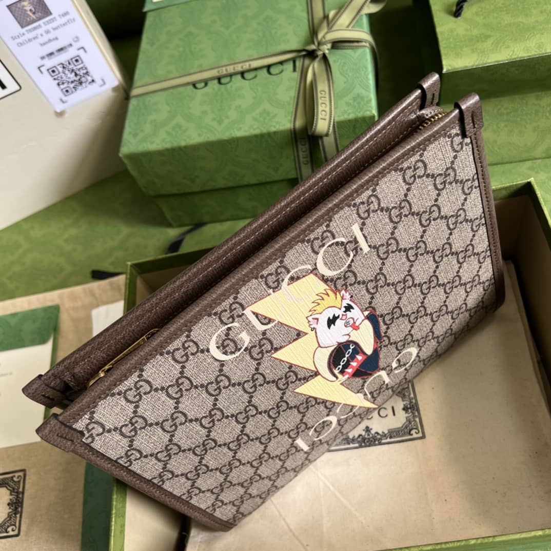 Gucci Bananya Print Pouch 703805 Replica Clutch