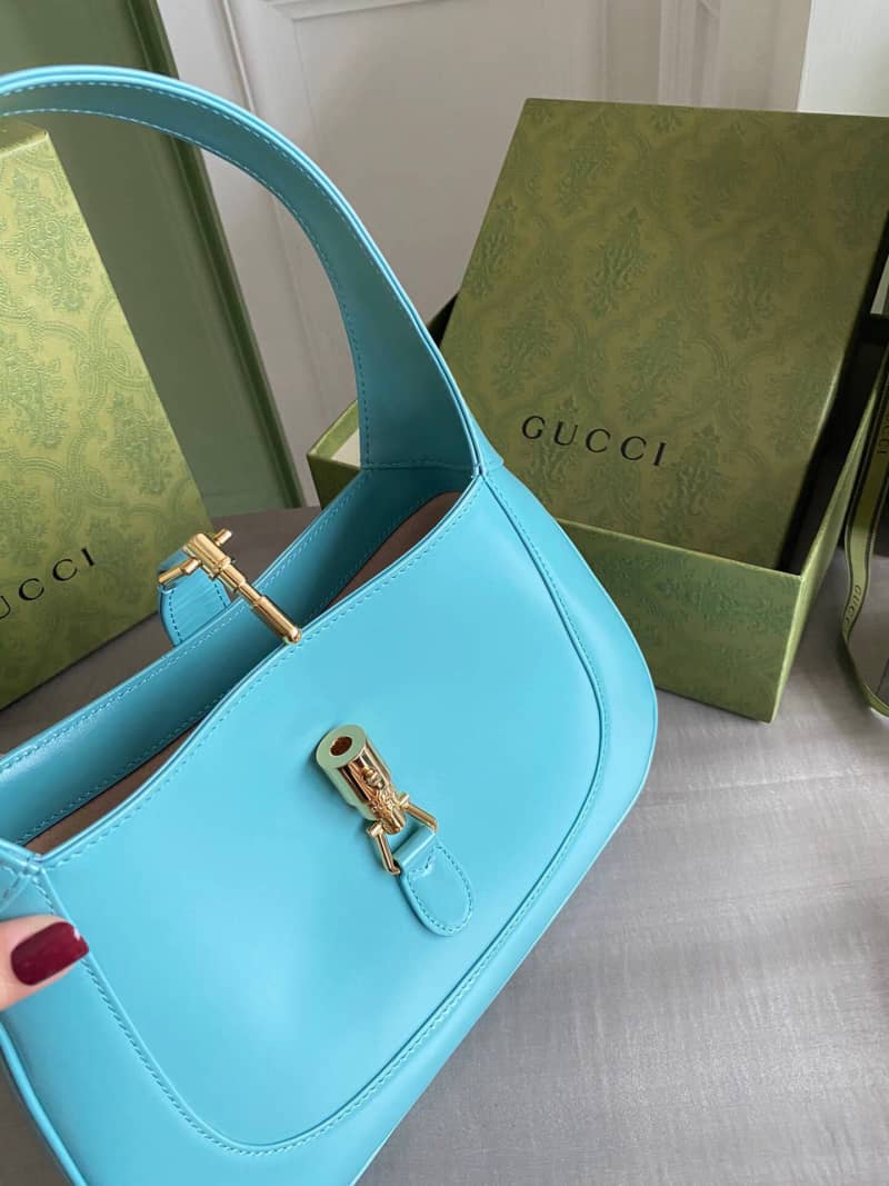 Gucci GG Jackie 1961 Small Hobo Shoulder Bag Replica Blue 636709