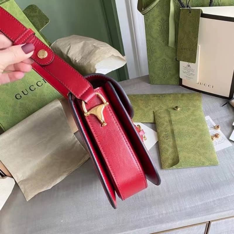 Gucci Horsebit 1955 Shoulder Bag Replica Red 602204