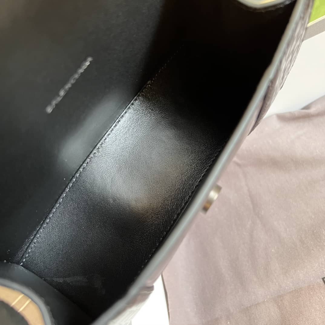 Balenciaga Hourglass Leather Top Handle Replica Bag