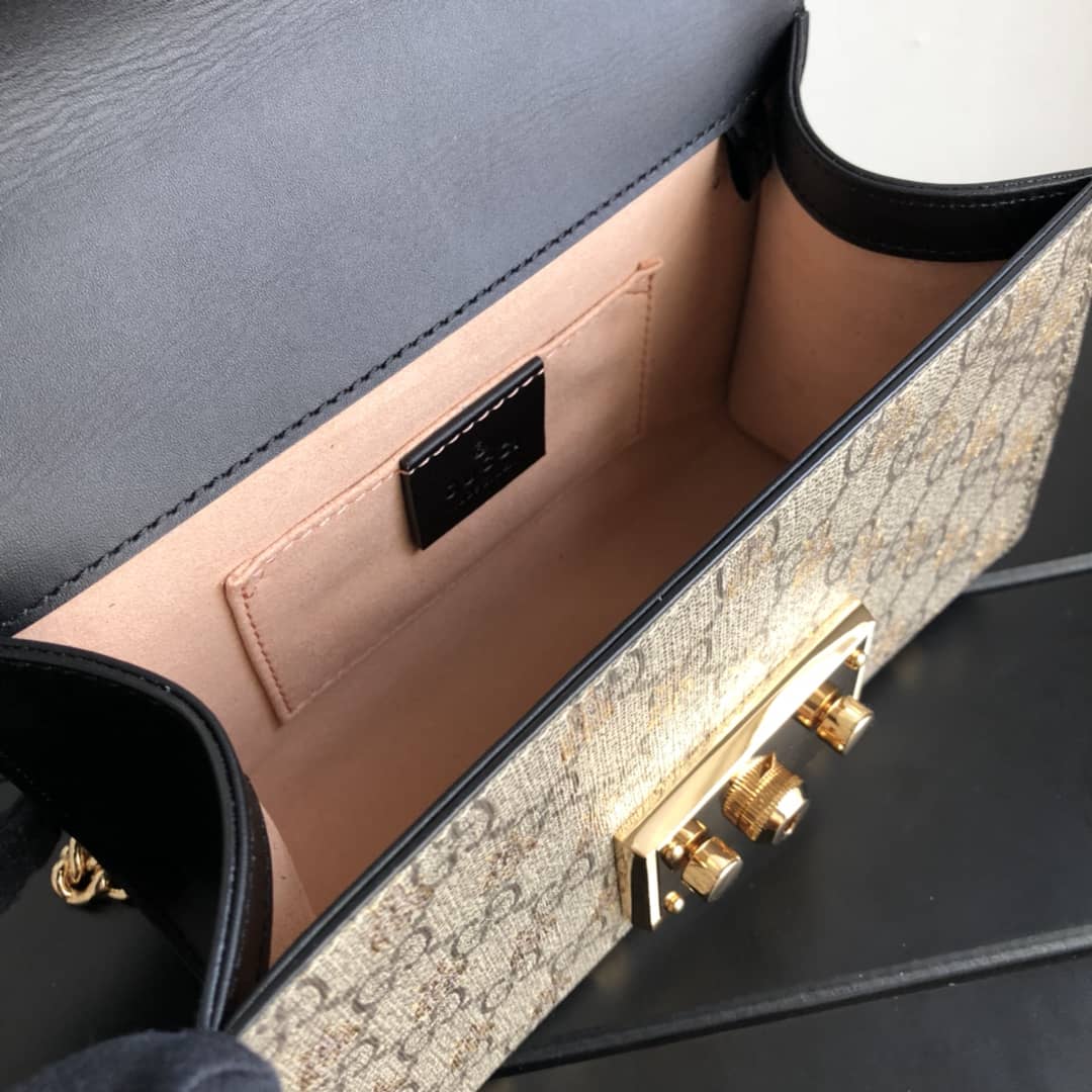 Gucci Padlock Small GG Chain Shoulder Bag Replica Brown 409487