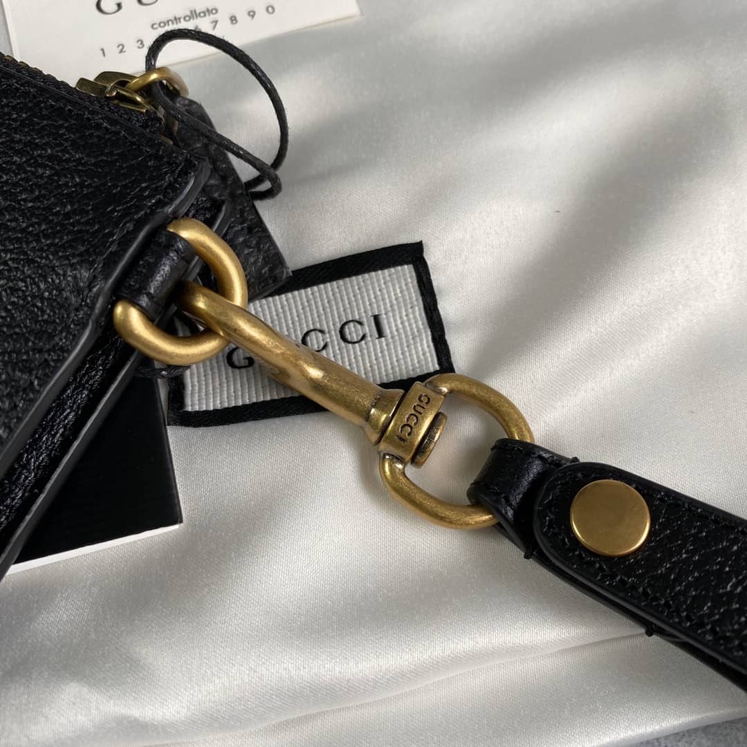 Gucci Mens Bee Star Leather Pouch Replica 495066