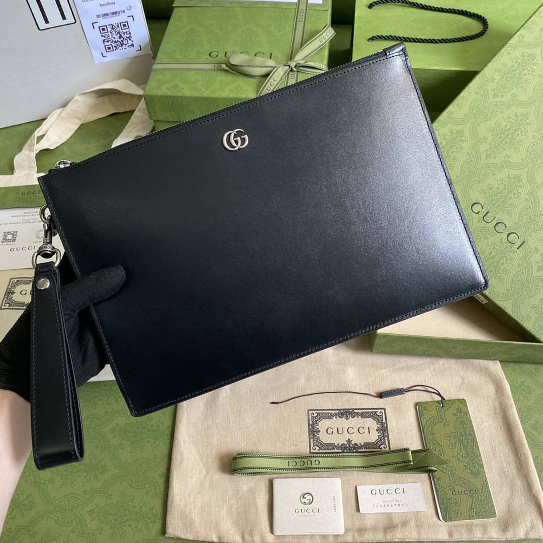 Gucci GG Marmont Leather Pouch Replica 475317