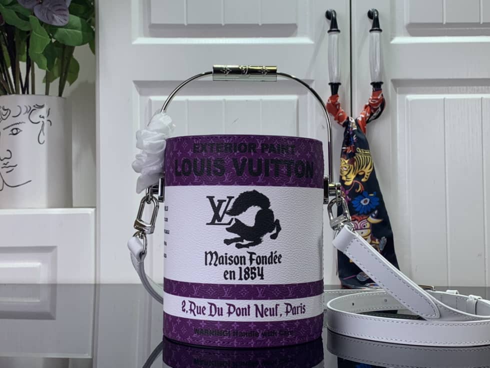 Louis Vuitton Paint Can Purple M81591 Replica Bucket Bag