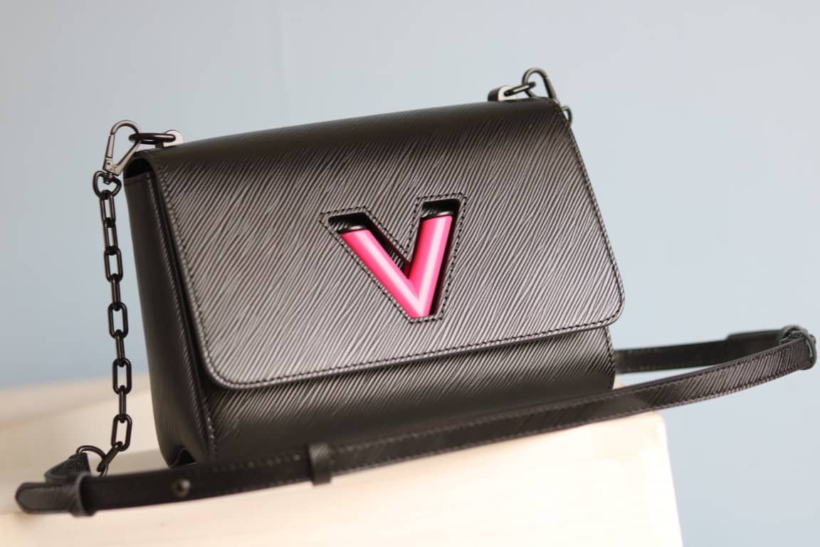 Louis Vuitton Textured Epi Leather Twist Series Bag Black