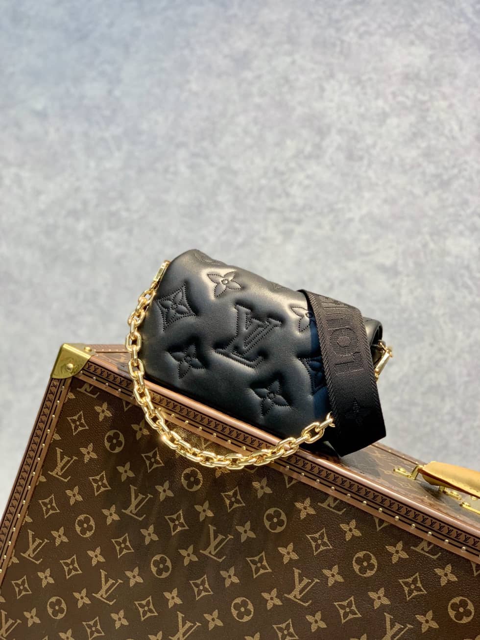 Louis Vuitton Wallet On Strap Bubblegram Black M81398 Replica