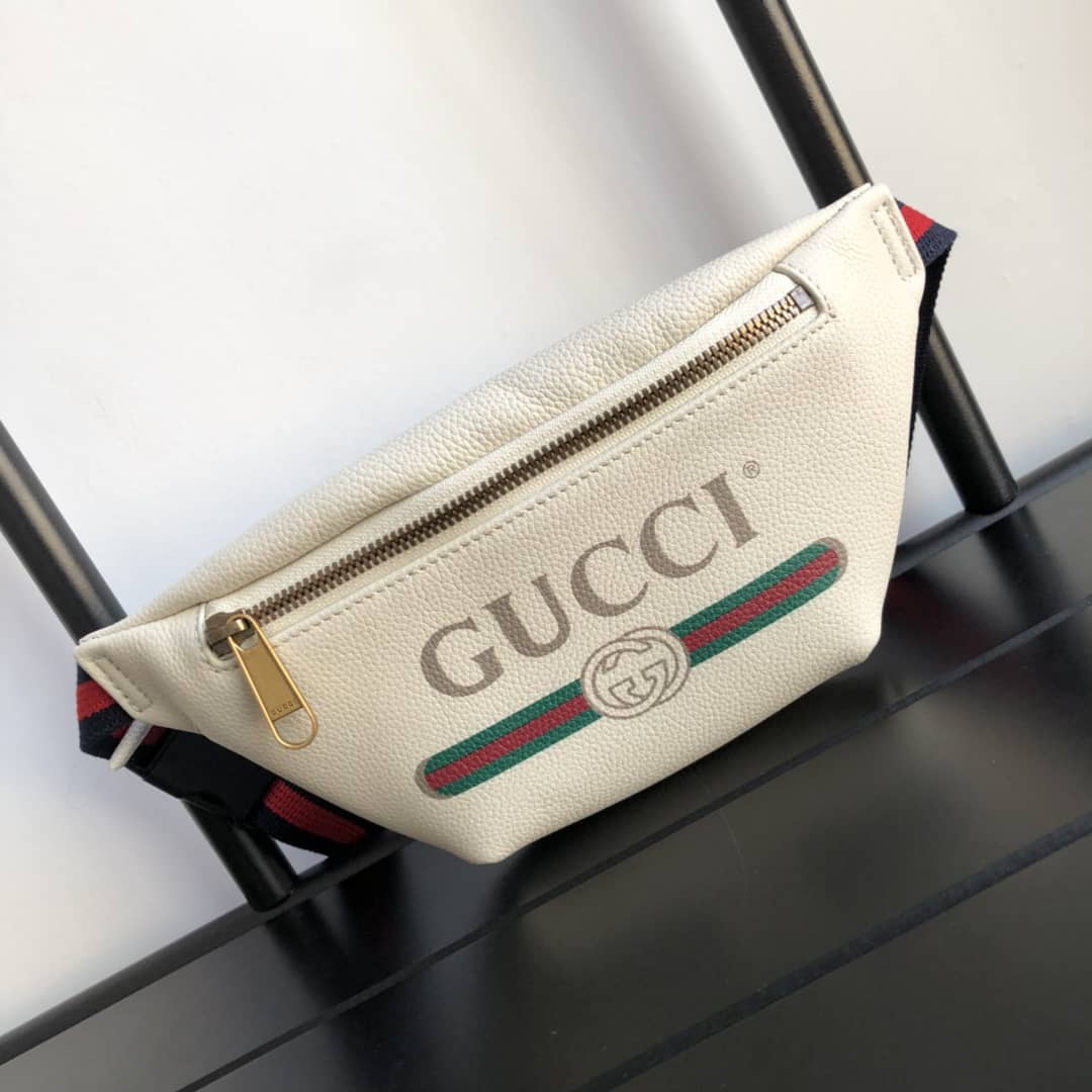 Gucci Print Small Waist Body Belt Bag Replica White 527792