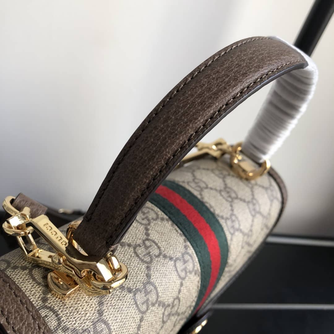 Gucci Ophidia Small Top Handle Bag Replica Brown 651055