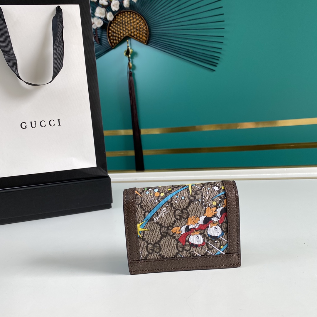 Gucci Disney Donald Duck Compact Wallet Replica 648121