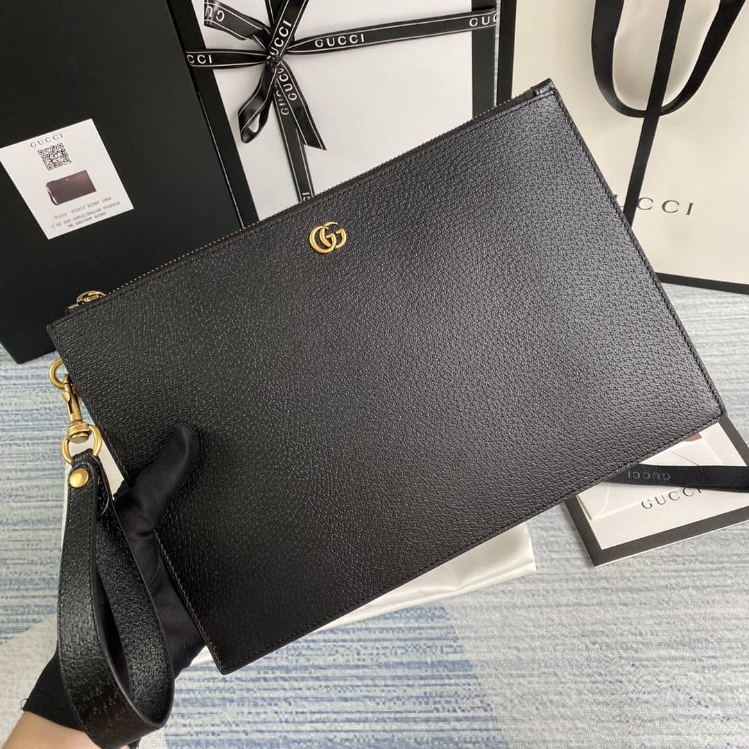 Gucci GG Marmont Leather Pouch Replica 475317