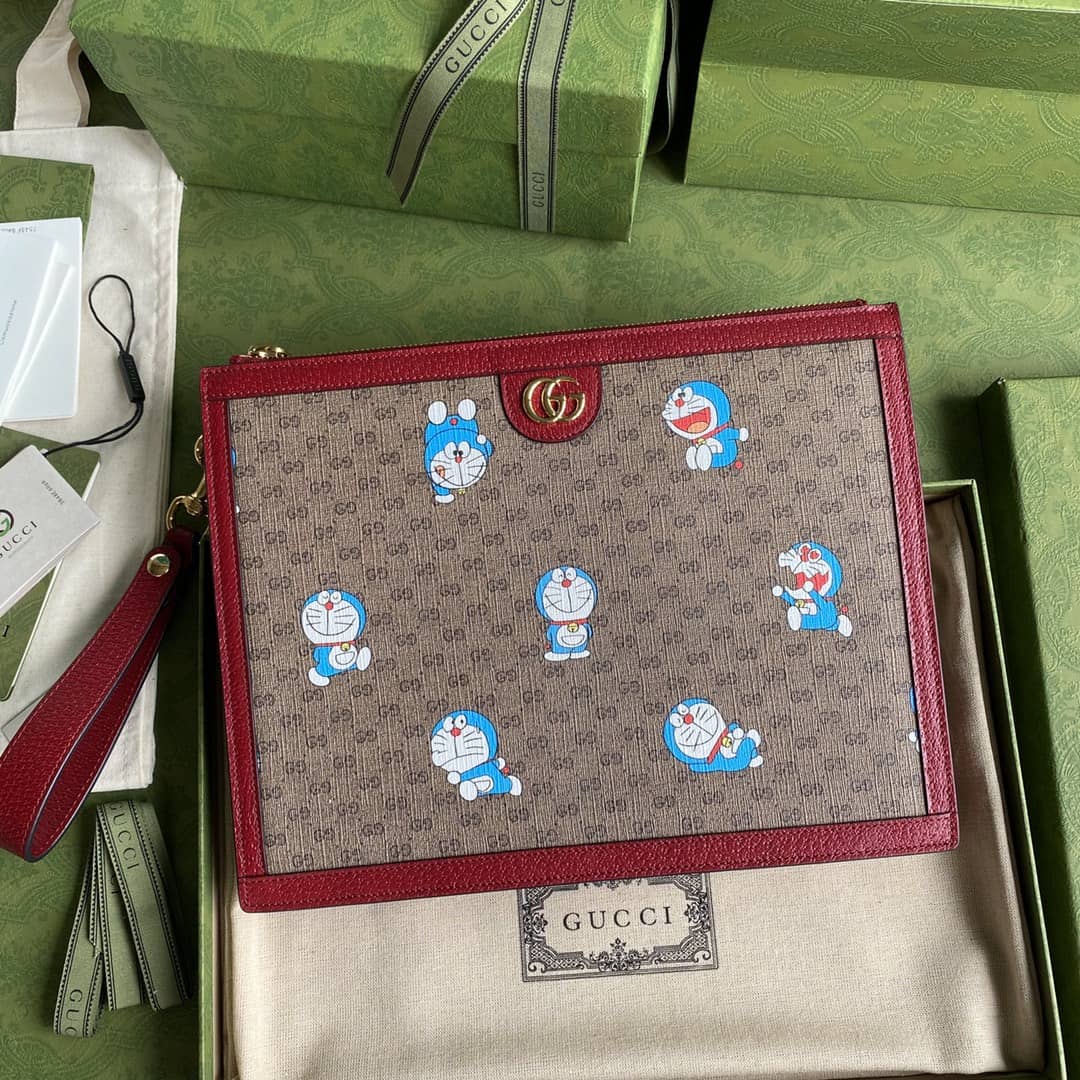 Gucci Doraemon x Gucci Pouch Clutch Replica  647804