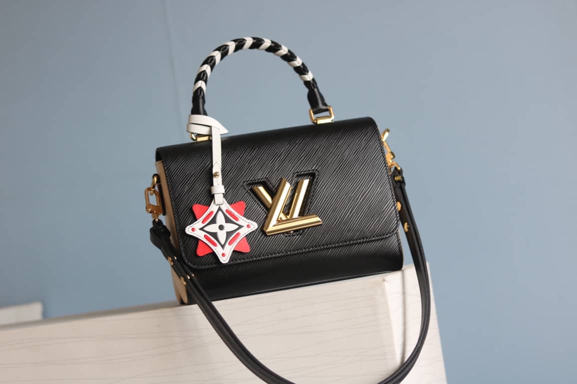 Louis Vuitton Textured Epi Leather Twist Series Bag Black
