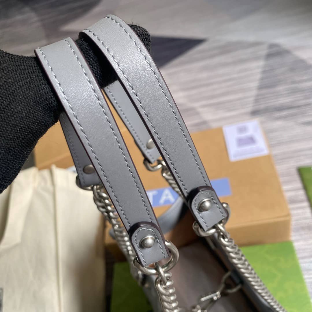 Gucci GG Marmont Small Tote Bag Replica Gray 681483