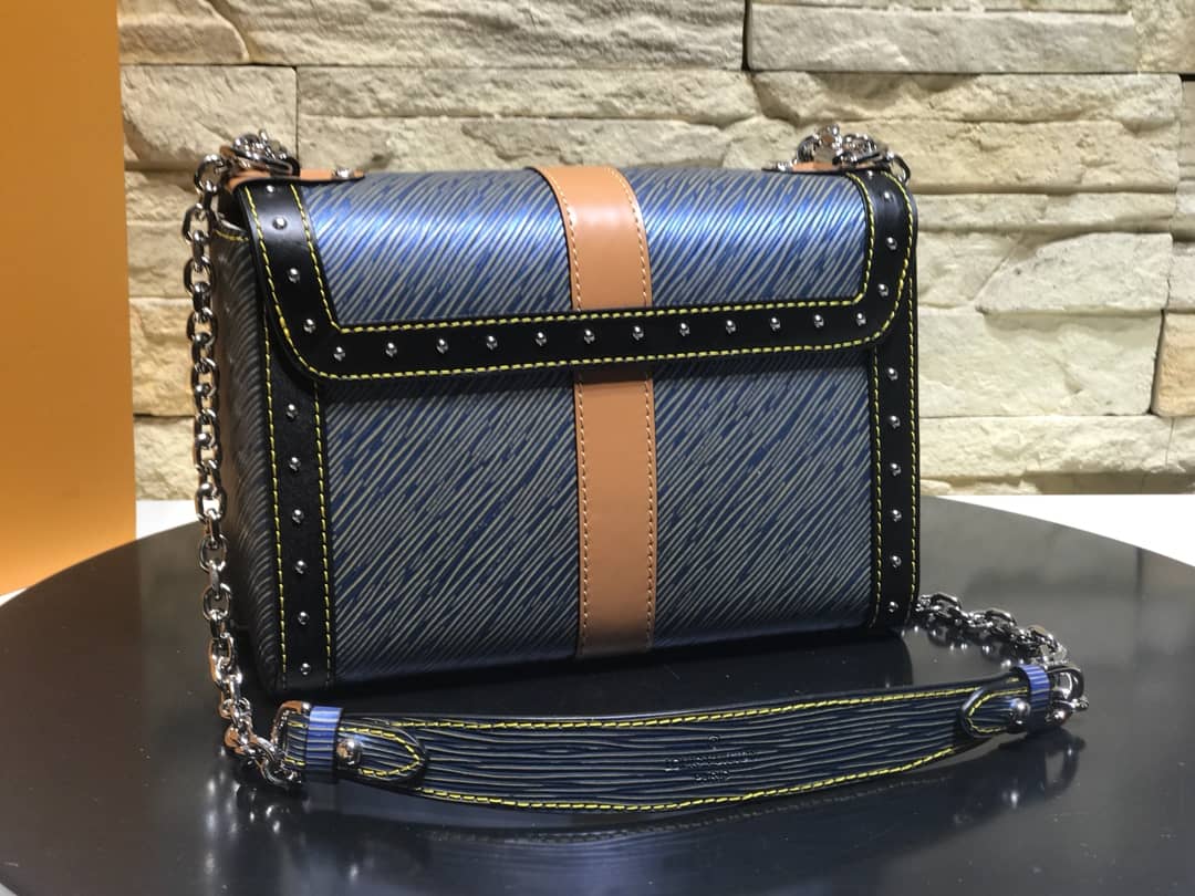 Louis Vuitton Twist MM Bag Blue M50296 Replica