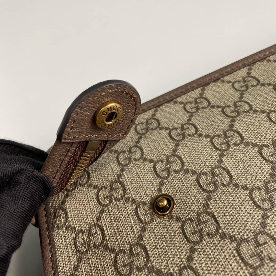 Gucci GG Supreme Ophidia Canvas Clutch Replica 597619