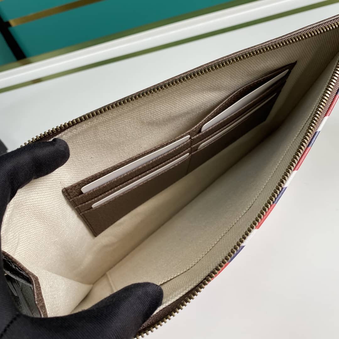Gucci GG Supreme Monogram Courrier Zip Pouch Replica 473915