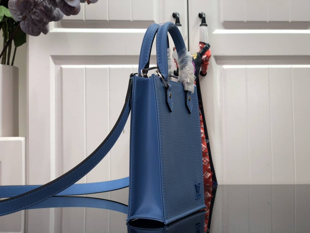 Louis Vuitton Petit Sac Plat Flat Shoulder Bag Replica Blue M80169
