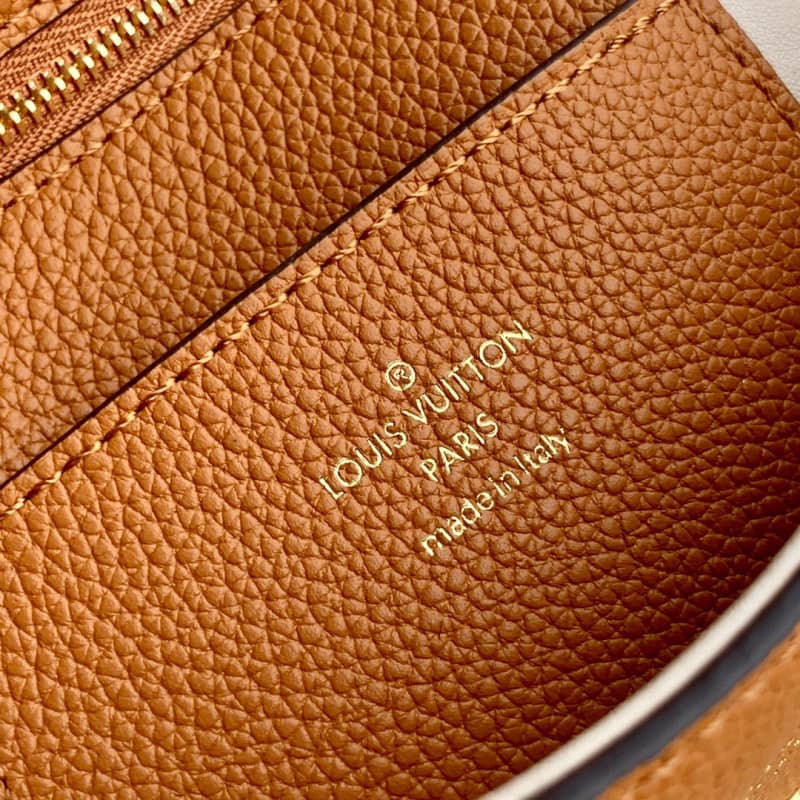 Louis Vuitton Pont 9 Soft MM Grained Calfskin Leather Replica Bag Orange M58968