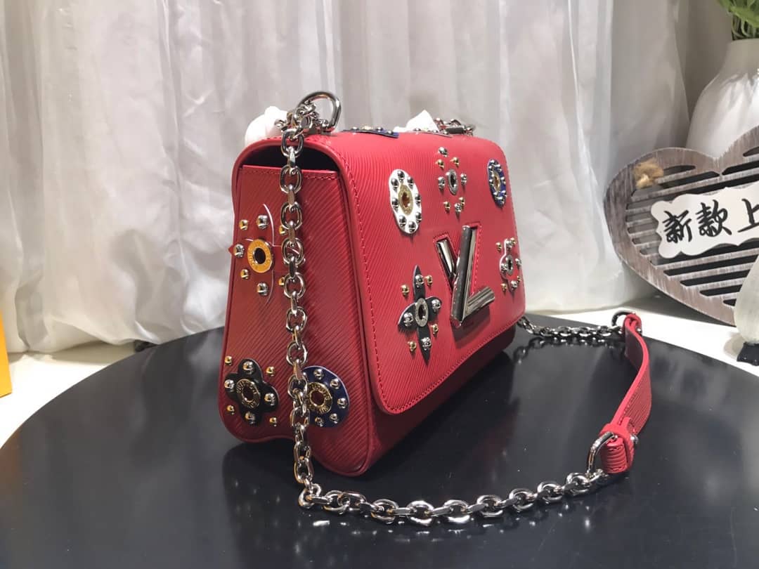 Louis Vuitton Epi Leather Twist MM Replica Bag Red