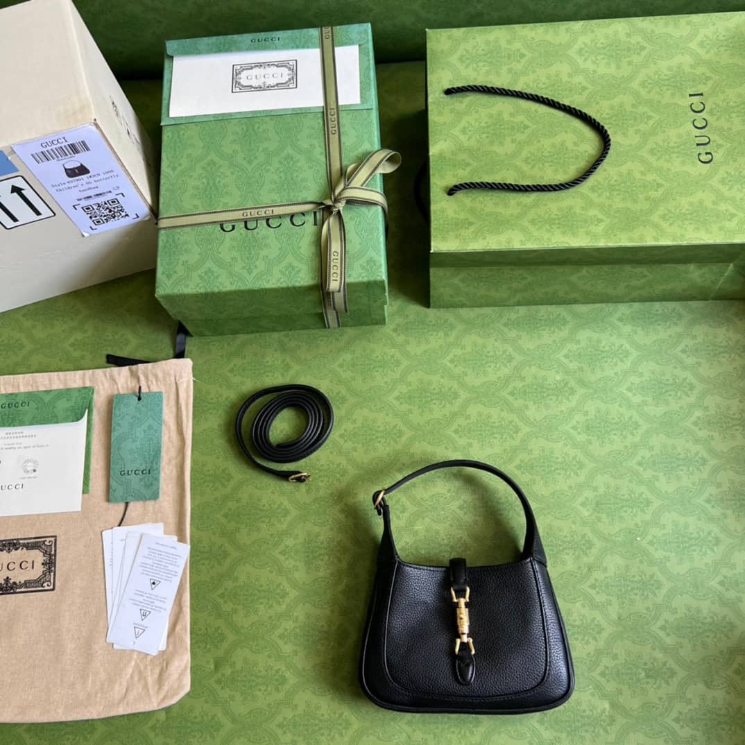 Gucci Jackie 1961 Mini Hobo Bag Black 637091 Replica