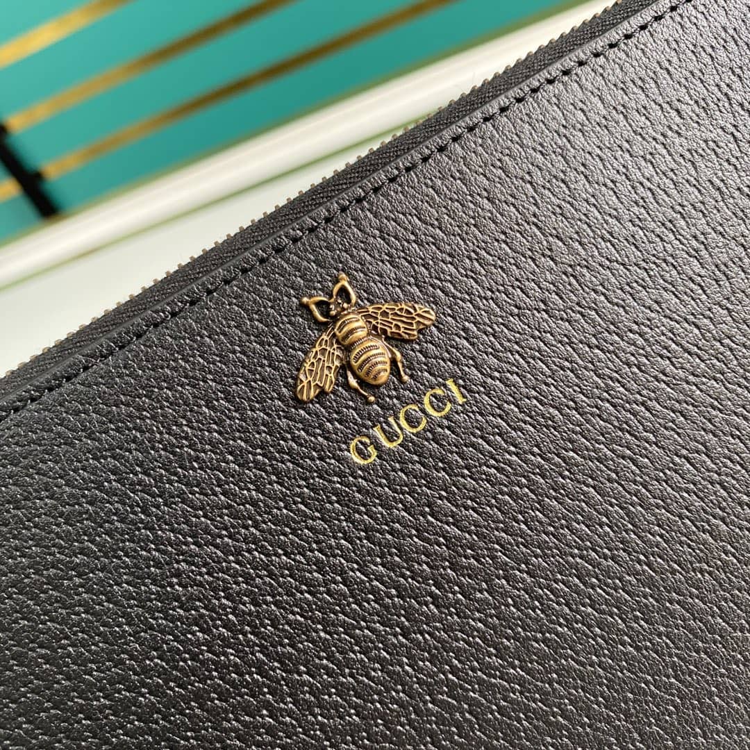 Gucci Animalier Leather Pouch Replica 523684