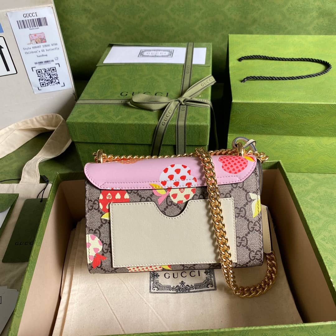 Gucci Padlock Small GG Chain Shoulder Bag Replica Pink 409487