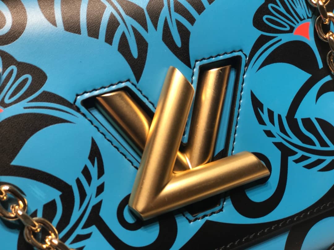 Louis Vuitton Twist MM Bag Blue M50296 Replica