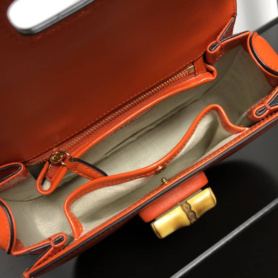 Gucci Bamboo 1947 Small Top Handle Bag 675797 Red Replica