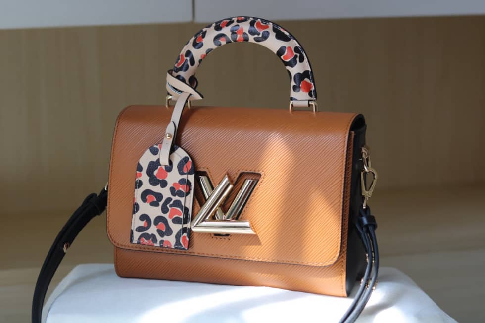 Louis Vuitton Twist Leopard Handle Bag Epi Leather PM M50362 Replica Shoulder Bag