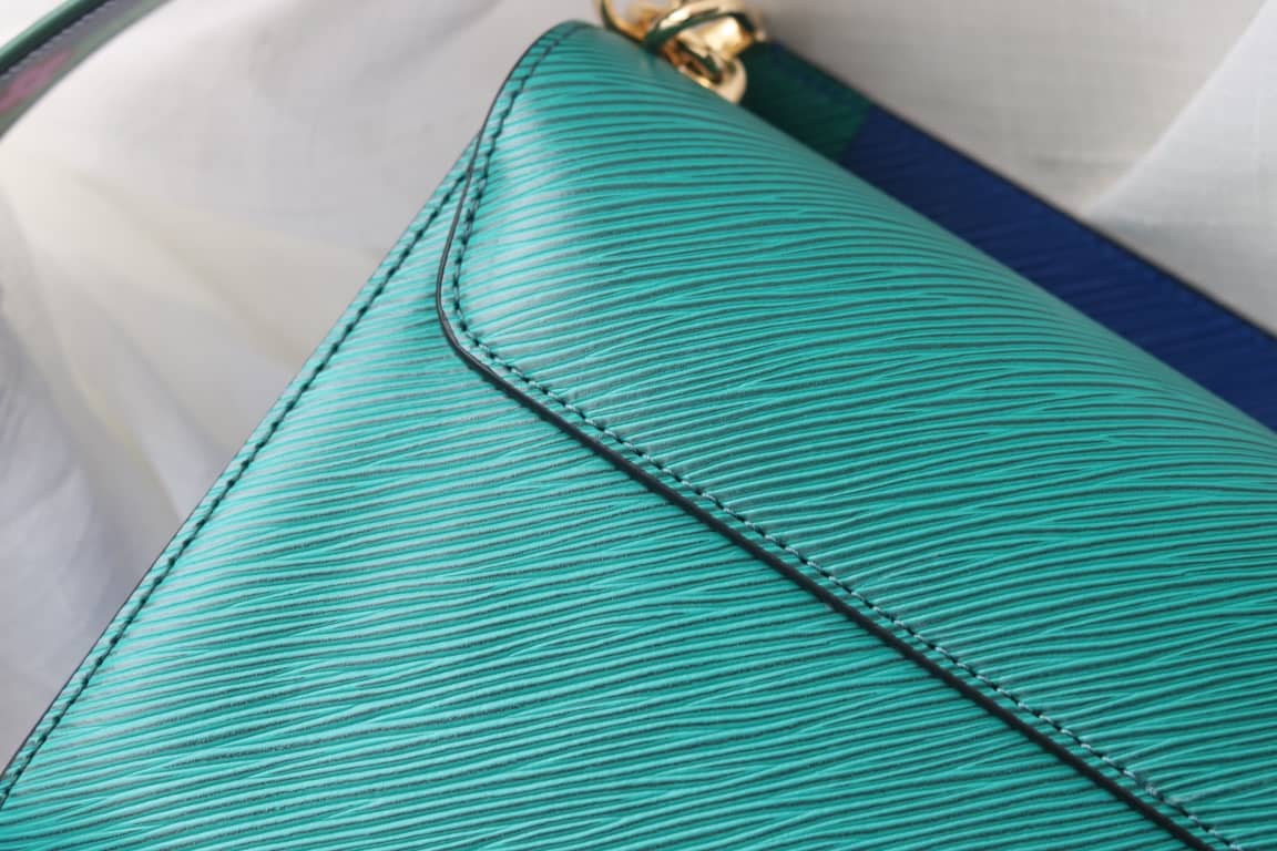 Louis Vuitton Textured Epi Leather Twist Series Bag Green