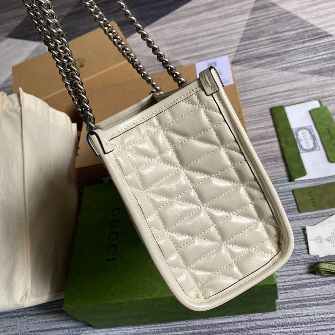 Gucci GG Marmont Small Tote Bag Replica White 681483