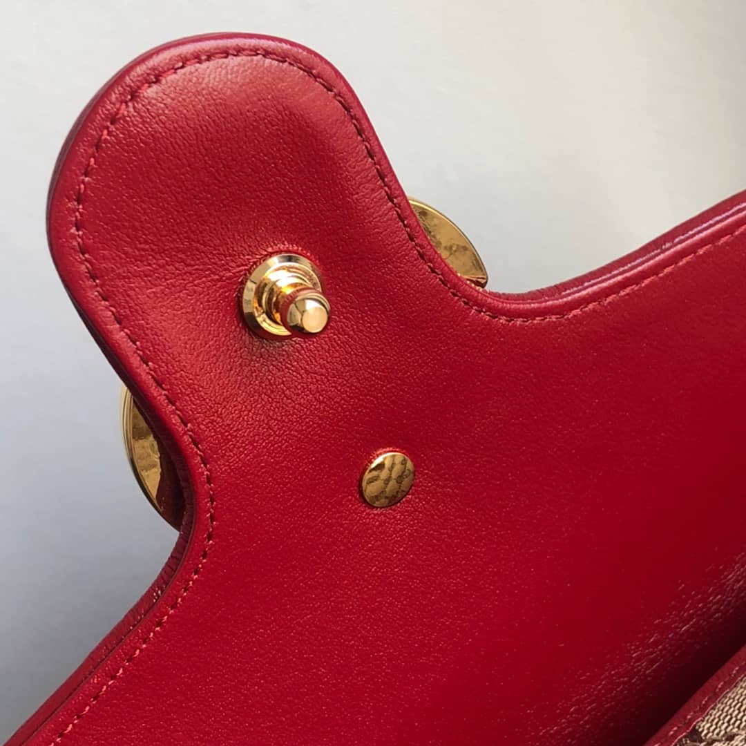 Gucci GG Marmont Mini Top Handle Bag Replica Red 583571
