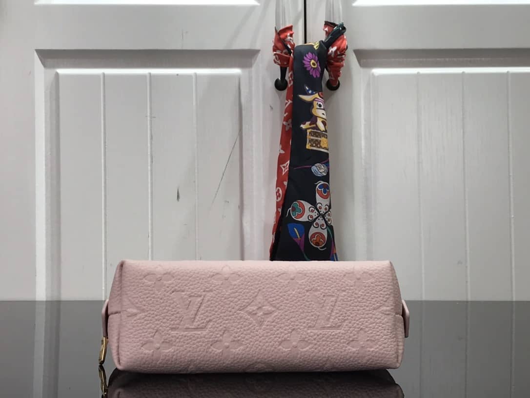 Louis Vuitton Pochette Dupe Monogram Cosmetic Pouch  Pink M47515