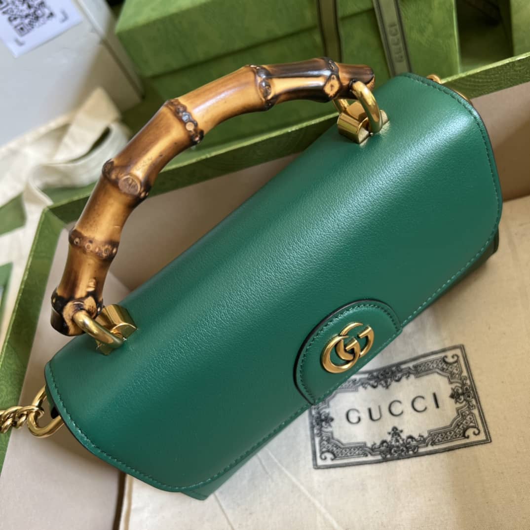 Gucci GG Small Top Handle Tote Bag With Bamboo 675794 Replica