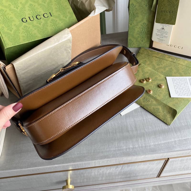 Gucci Horsebit 1955 Shoulder Bag Replica Brown 602204