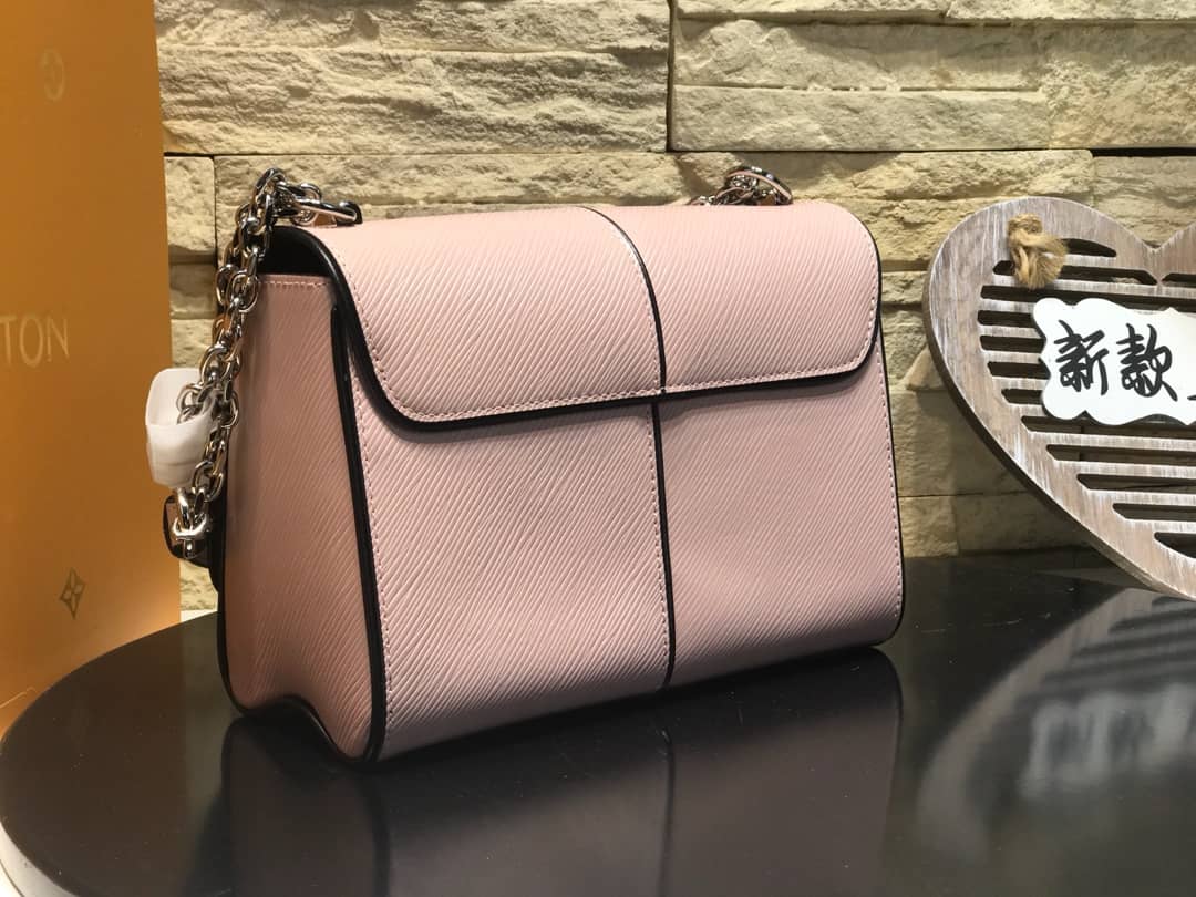 Louis Vuitton Replica Bags Twist PM Epi Leather Replicas Handbag Pink